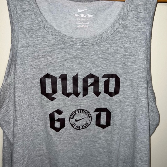 Nike Men's Dri-FIT Training Tank Top Quad God Gray Size Medium - Picture 2 of 7